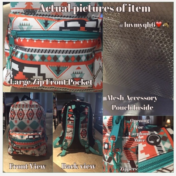 Aztec Print Backpack🎉3X HP🎉 - Picture 2 of 5